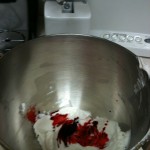 Red food coloring in frosting